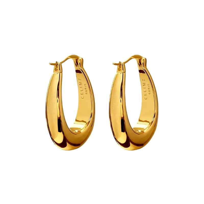 Minimalist gold Waterdrop Hoop Earrings