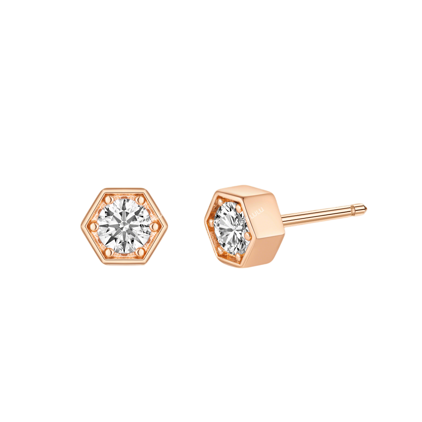 Light luxury and high-end feeling jewelry hexagonal stud earrings TSL2569