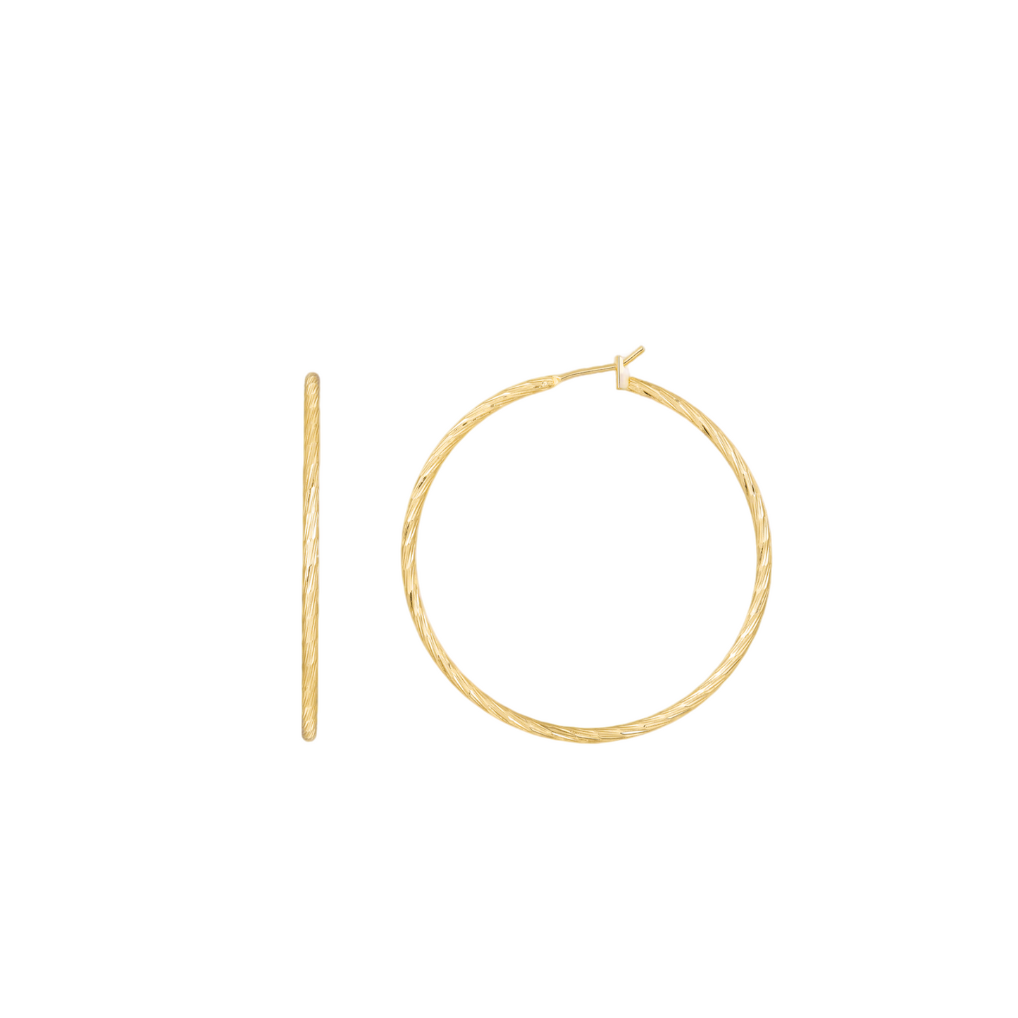 Versatile, individualistic and simple rose gold round hoop earrings TSL2598