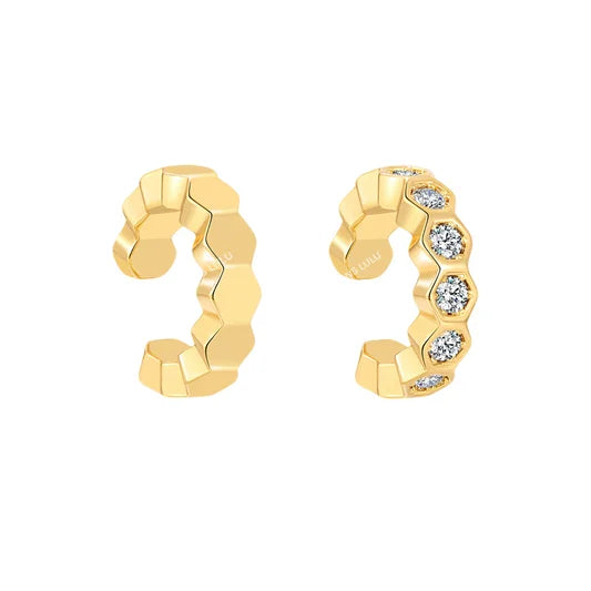 Niche Versatile Classic Round Clip-On Earrings - Exquisitely Inlaid, Non-Slip & Lightweight | TSL629 - ShesV