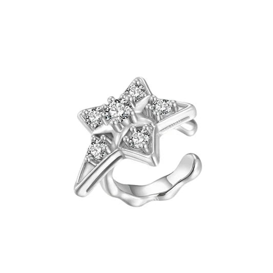 Elegant Versatile Five-Pointed Star Ear Cuff | TSL2156 - ShesV