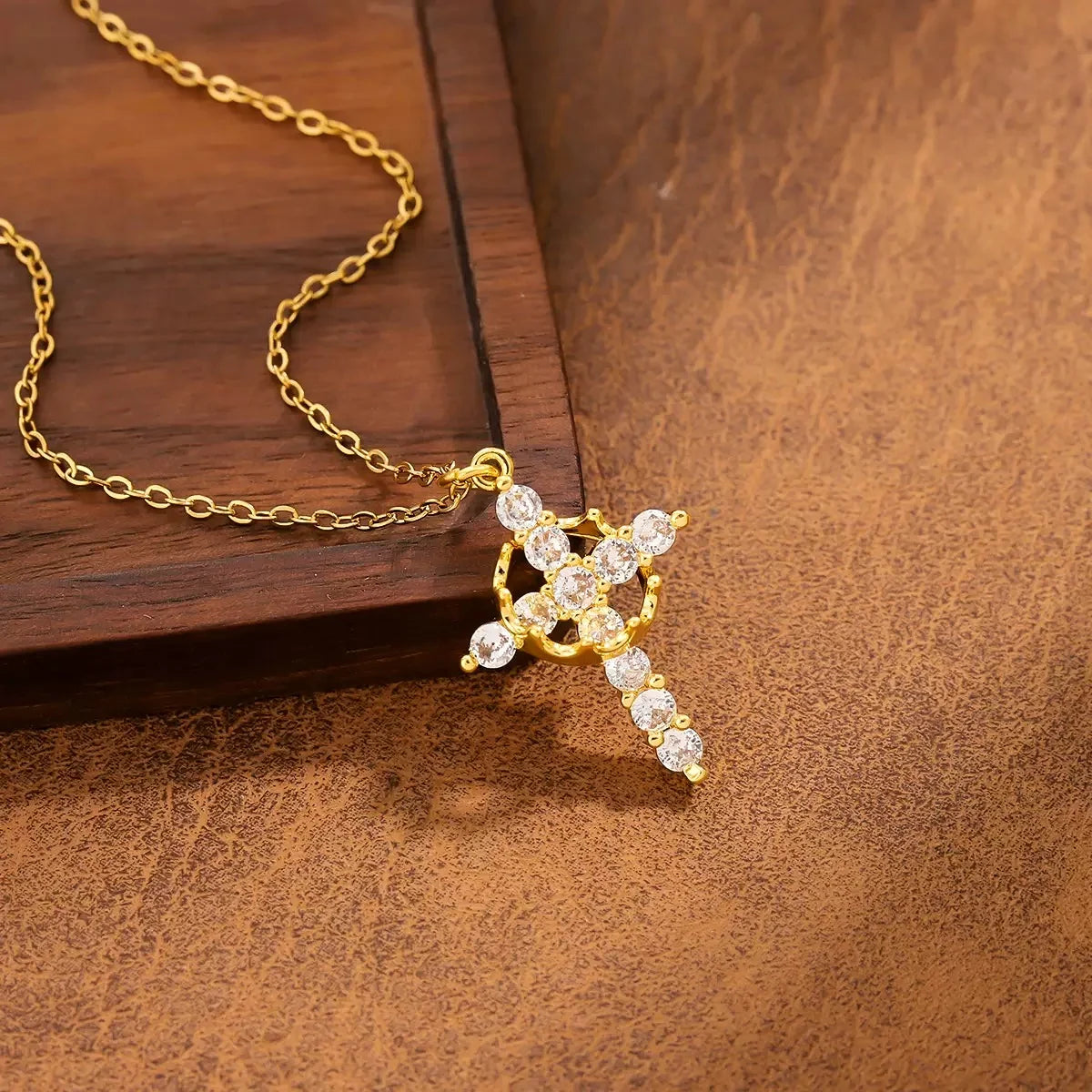 Crown Cross Necklace - ShesV