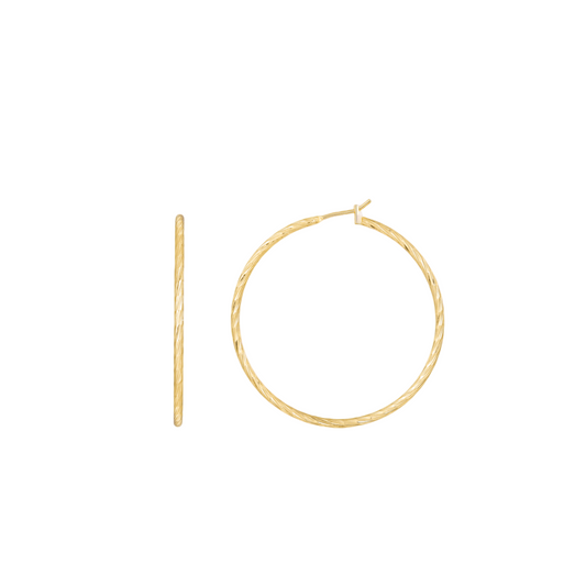 Versatile, individualistic and simple rose gold round hoop earrings TSL2598
