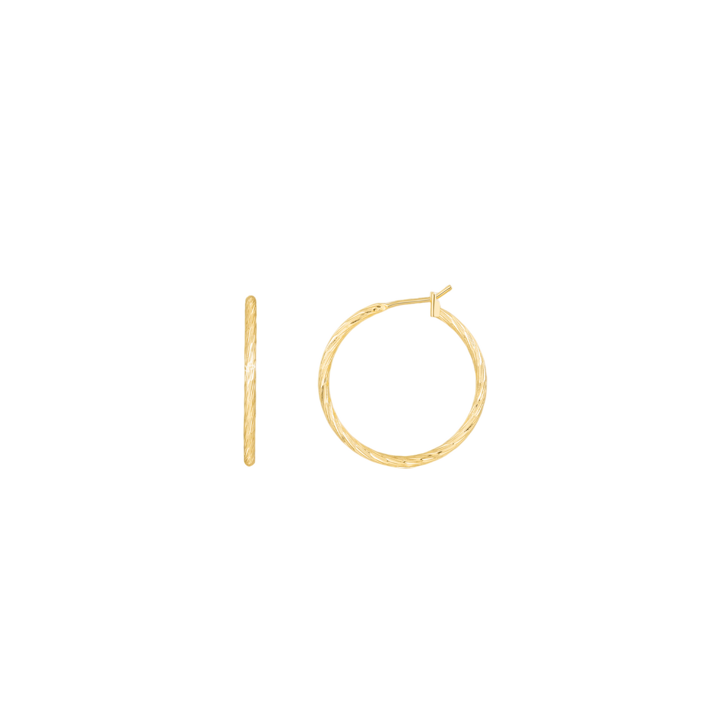 Versatile, individualistic and simple rose gold round hoop earrings TSL2598