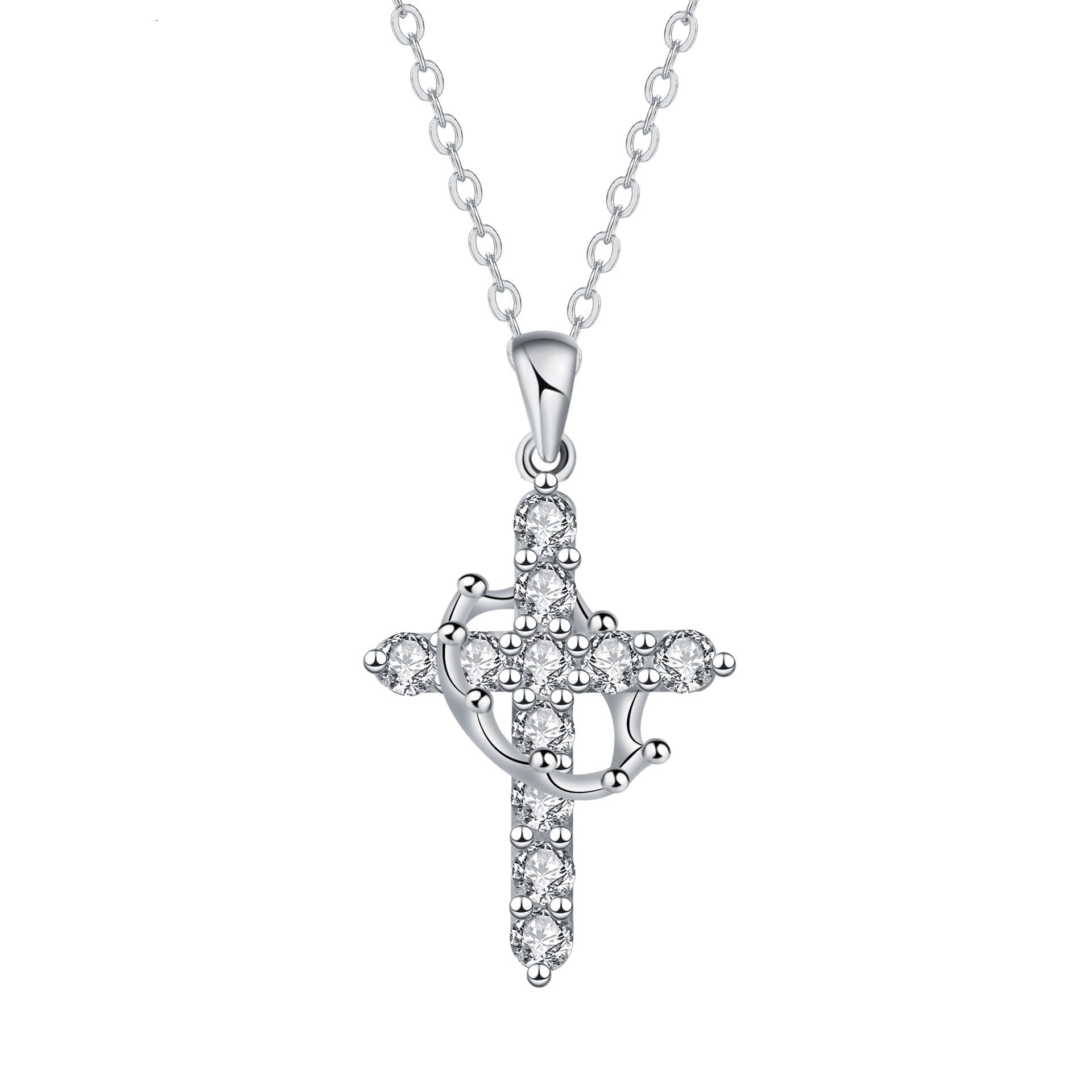 Crown Cross Necklace - ShesV